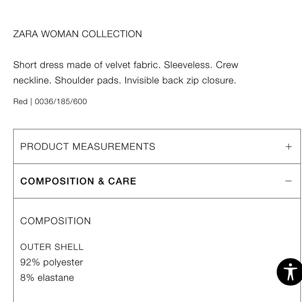 Zara NWT red velvet shoulder pad mini dress 0036/185 - Picture 11 of 14
